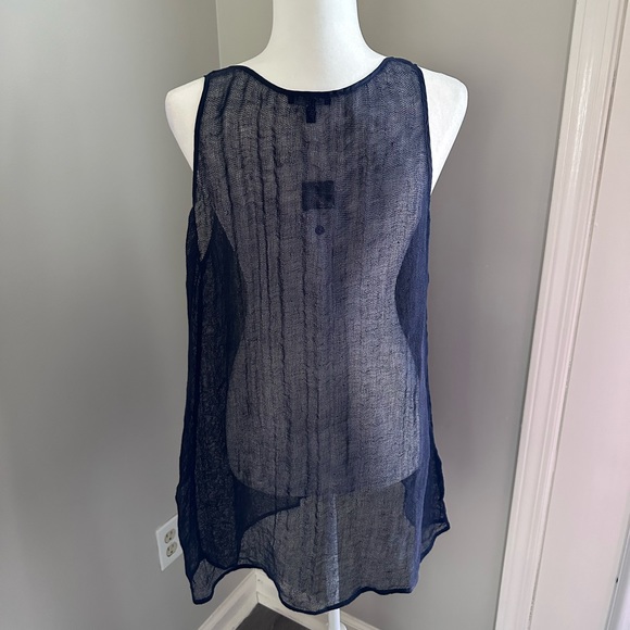 NWT Eileen Fisher Sheer Linen Henley Tunic - Picture 6 of 8